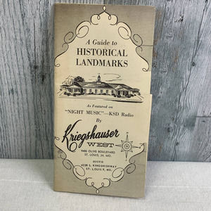 1960s Guide to St Louis Historical Landmarks Clif St James KSD Radio 55 Map